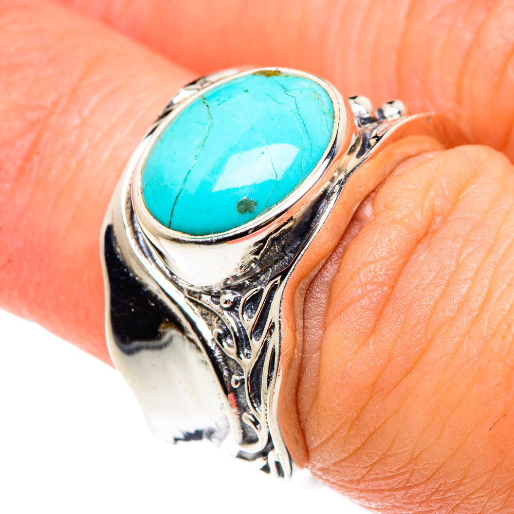 Tibetan Turquosie Rings handcrafted by Ana Silver Co - RING90435