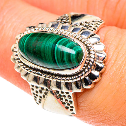 Malachite Rings handcrafted by Ana Silver Co - RING90436