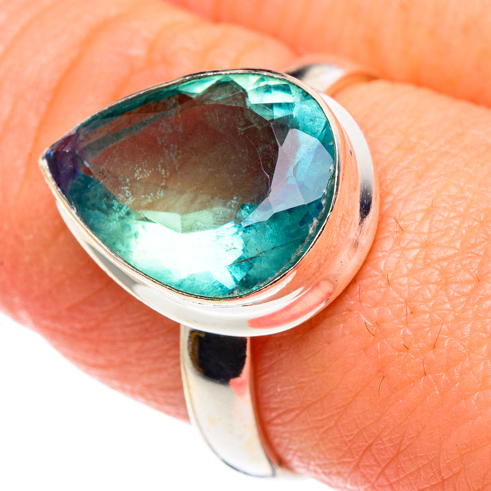 Blue Fluorite Rings handcrafted by Ana Silver Co - RING90437