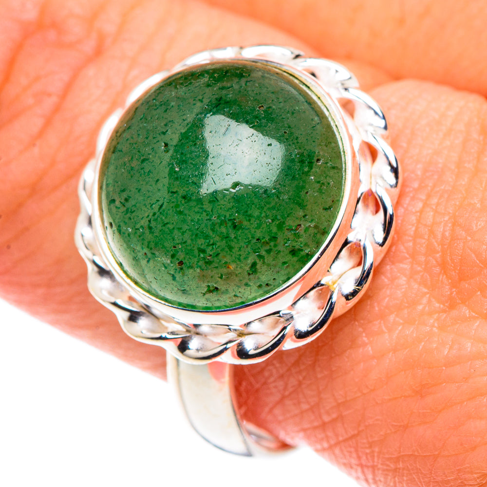 Green Aventurine Rings handcrafted by Ana Silver Co - RING90439