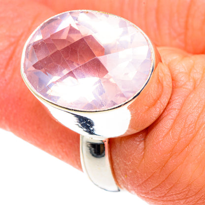 Rose Quartz Rings handcrafted by Ana Silver Co - RING90445
