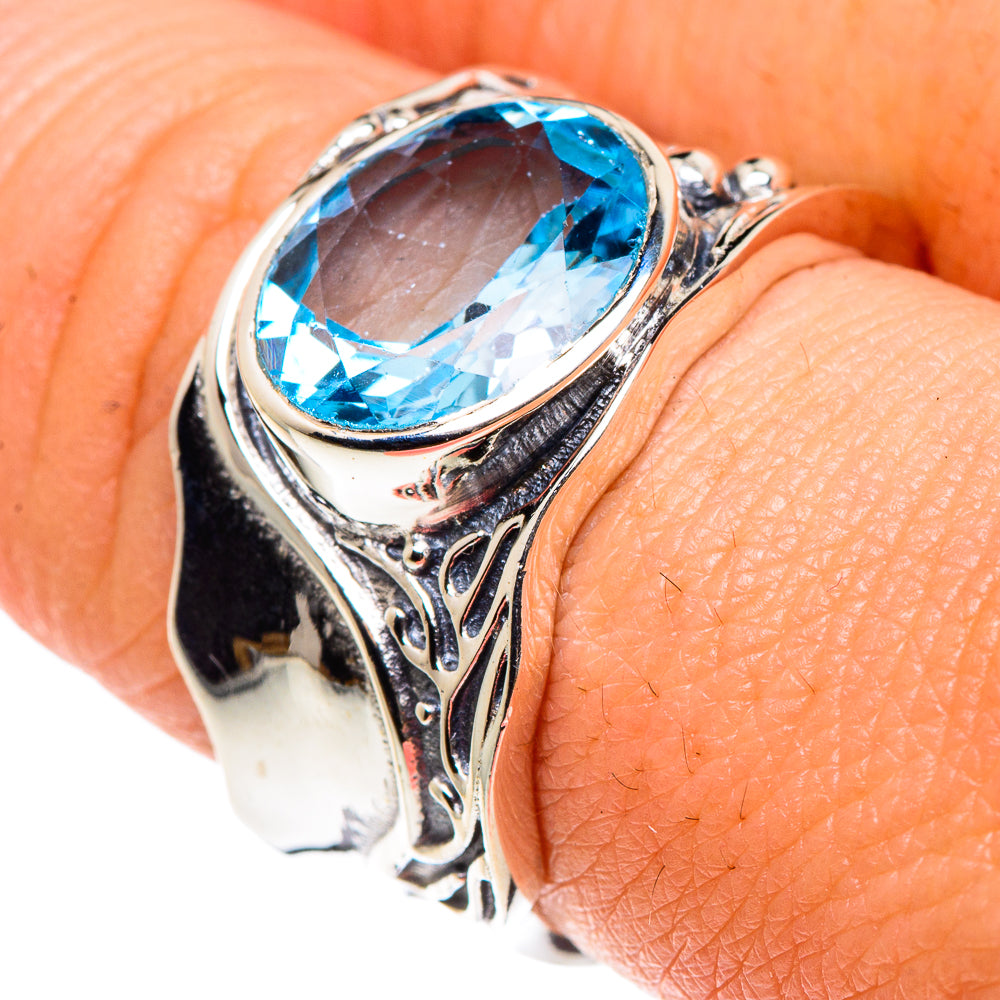 Blue Topaz Rings handcrafted by Ana Silver Co - RING90457