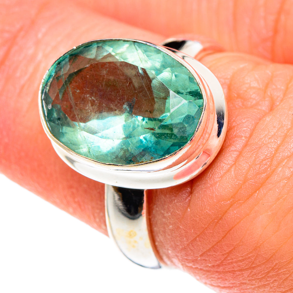 Green Fluorite Rings handcrafted by Ana Silver Co - RING90460