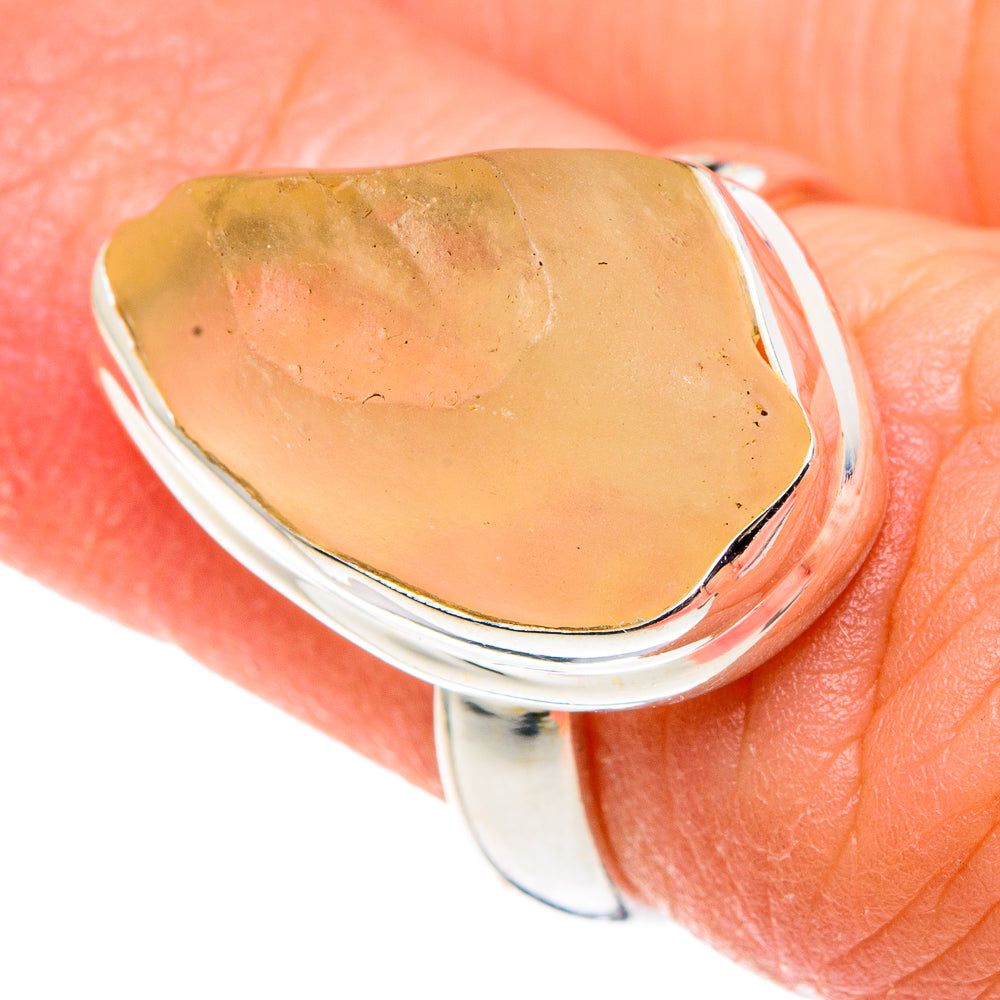 Libyan Desert Glass Rings handcrafted by Ana Silver Co - RING90466