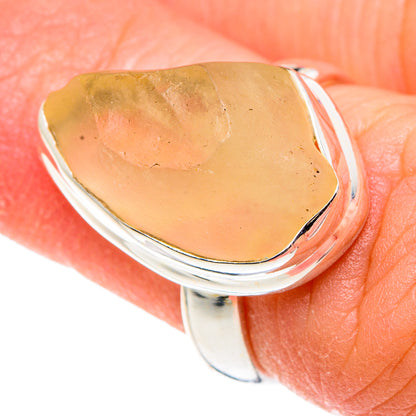 Libyan Desert Glass Rings handcrafted by Ana Silver Co - RING90466