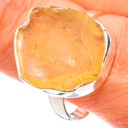 Libyan Desert Glass Rings handcrafted by Ana Silver Co - RING90468