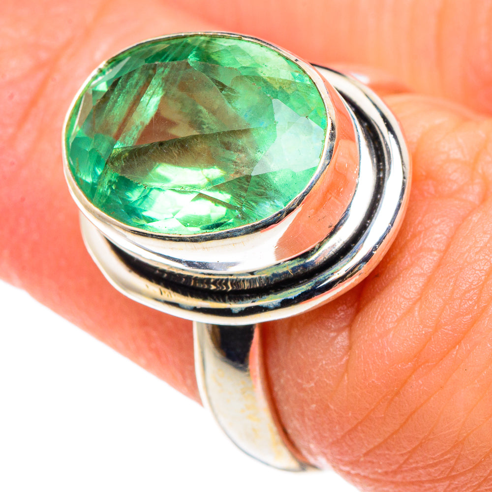 Green Fluorite Rings handcrafted by Ana Silver Co - RING90476