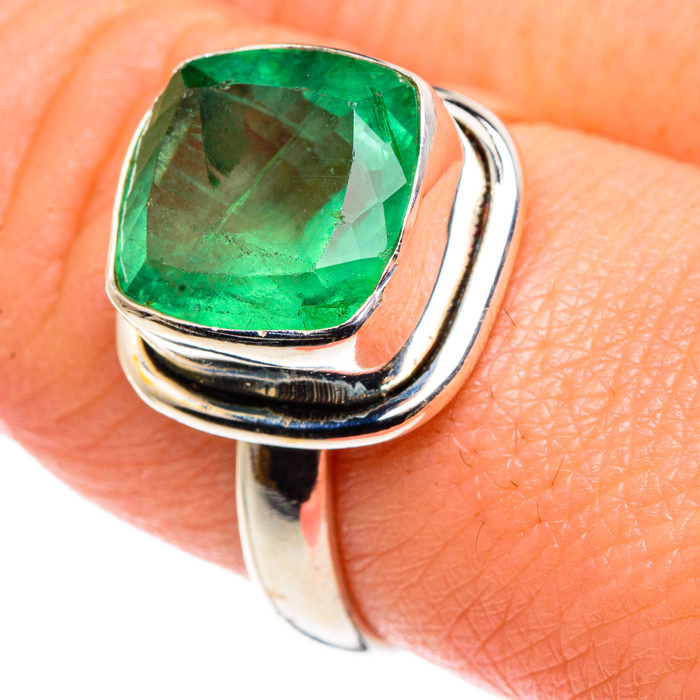 Green Fluorite Rings handcrafted by Ana Silver Co - RING90479