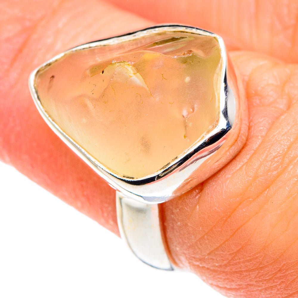 Libyan Desert Glass Rings handcrafted by Ana Silver Co - RING90482