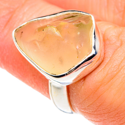 Libyan Desert Glass Rings handcrafted by Ana Silver Co - RING90482