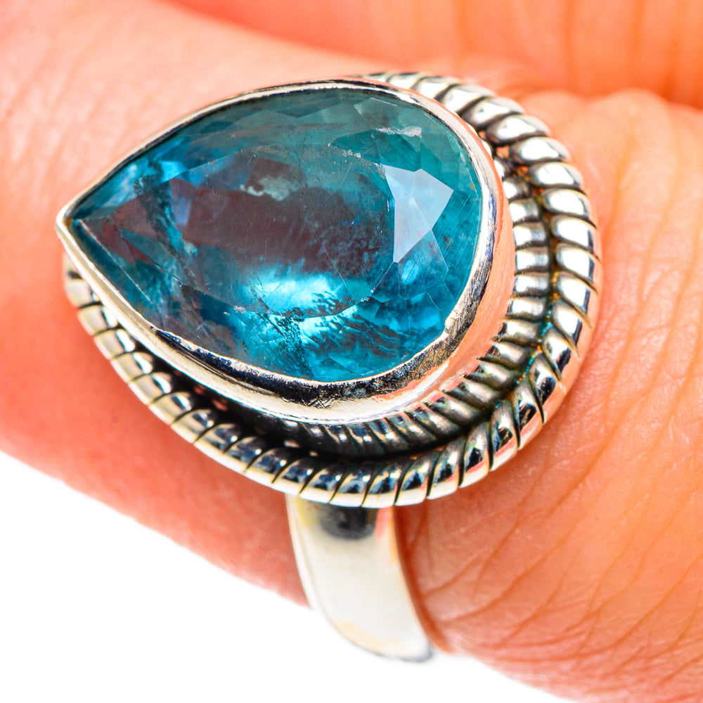 Blue Fluorite Rings handcrafted by Ana Silver Co - RING90498