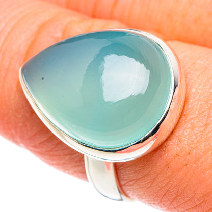 Aqua Chalcedony Rings handcrafted by Ana Silver Co - RING90499
