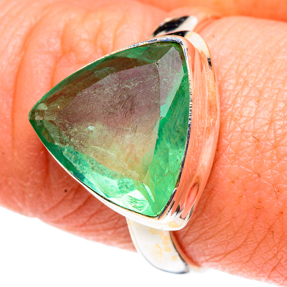 Green Fluorite Rings handcrafted by Ana Silver Co - RING90505