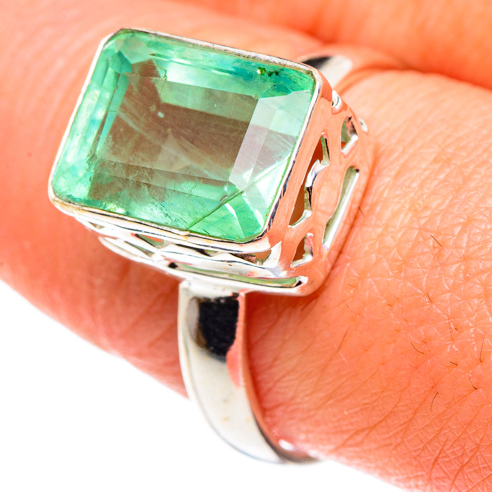 Green Fluorite Rings handcrafted by Ana Silver Co - RING90507