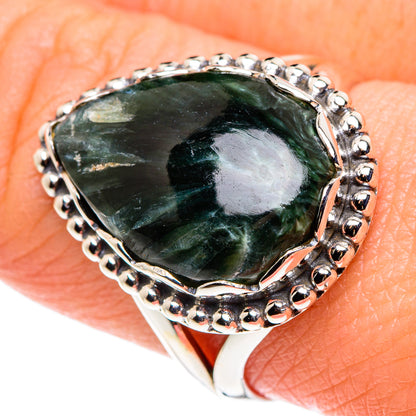 Seraphinite Rings handcrafted by Ana Silver Co - RING90508