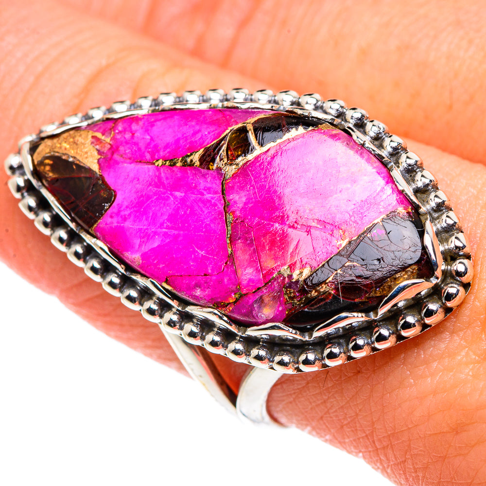 Purple Copper Composite Turquoise Rings handcrafted by Ana Silver Co - RING90515