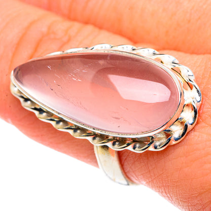 Rose Quartz Rings handcrafted by Ana Silver Co - RING90516