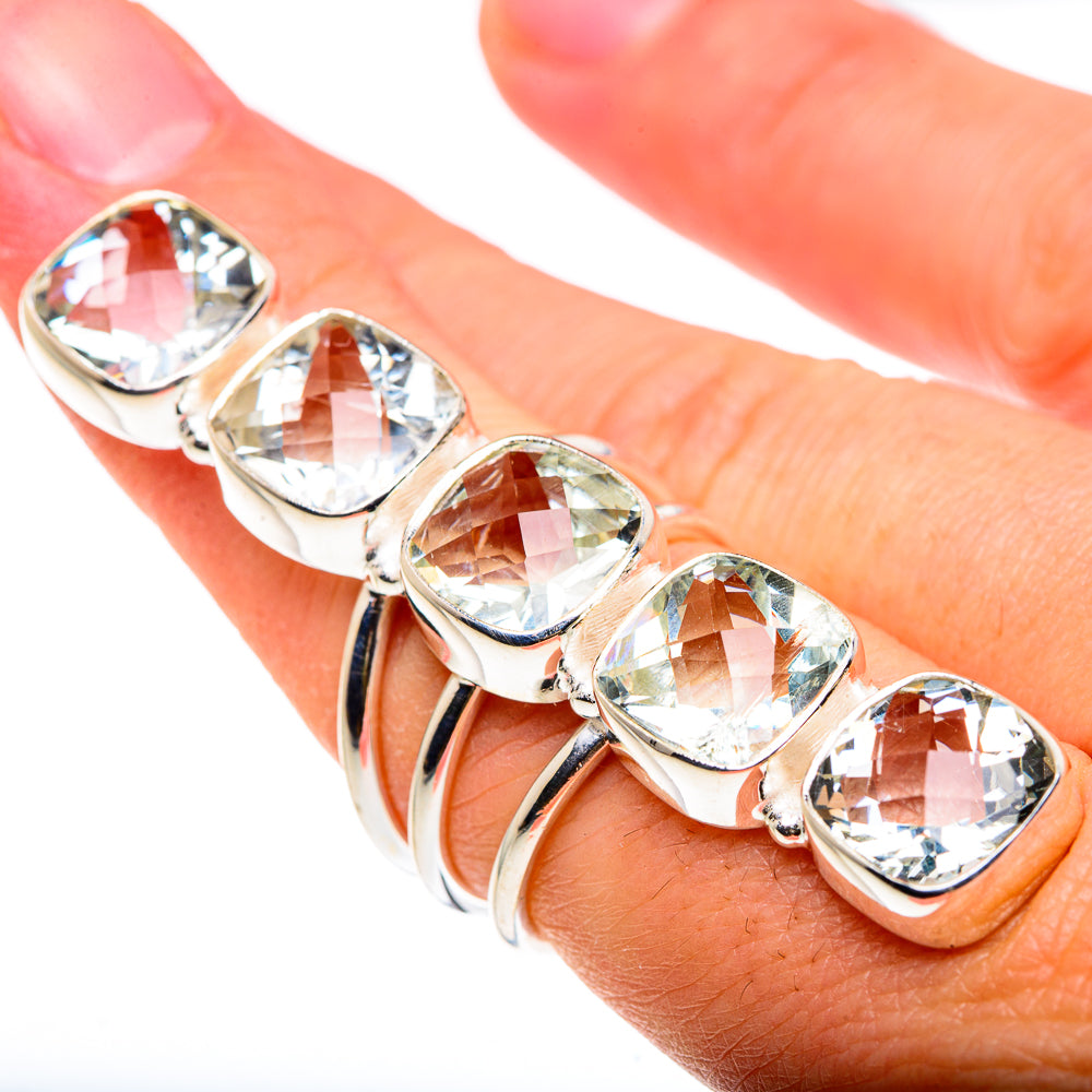 Greem Amethyst Rings handcrafted by Ana Silver Co - RING90549
