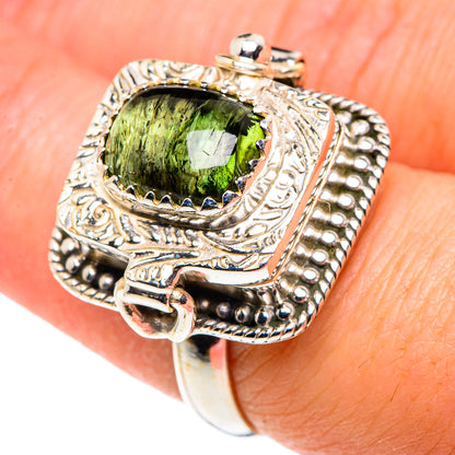 Green Tourmaline Rings handcrafted by Ana Silver Co - RING90550