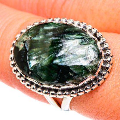 Seraphinite Rings handcrafted by Ana Silver Co - RING90551