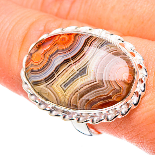 Crazy Lace Agate Rings handcrafted by Ana Silver Co - RING90557