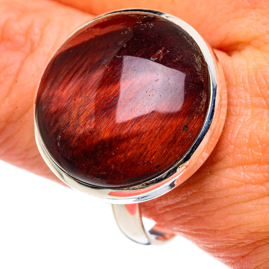 Red Tiger Eye Rings handcrafted by Ana Silver Co - RING90559