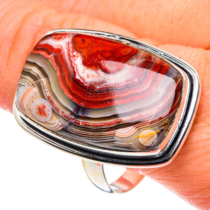 Crazy Lace Agate Rings handcrafted by Ana Silver Co - RING90561