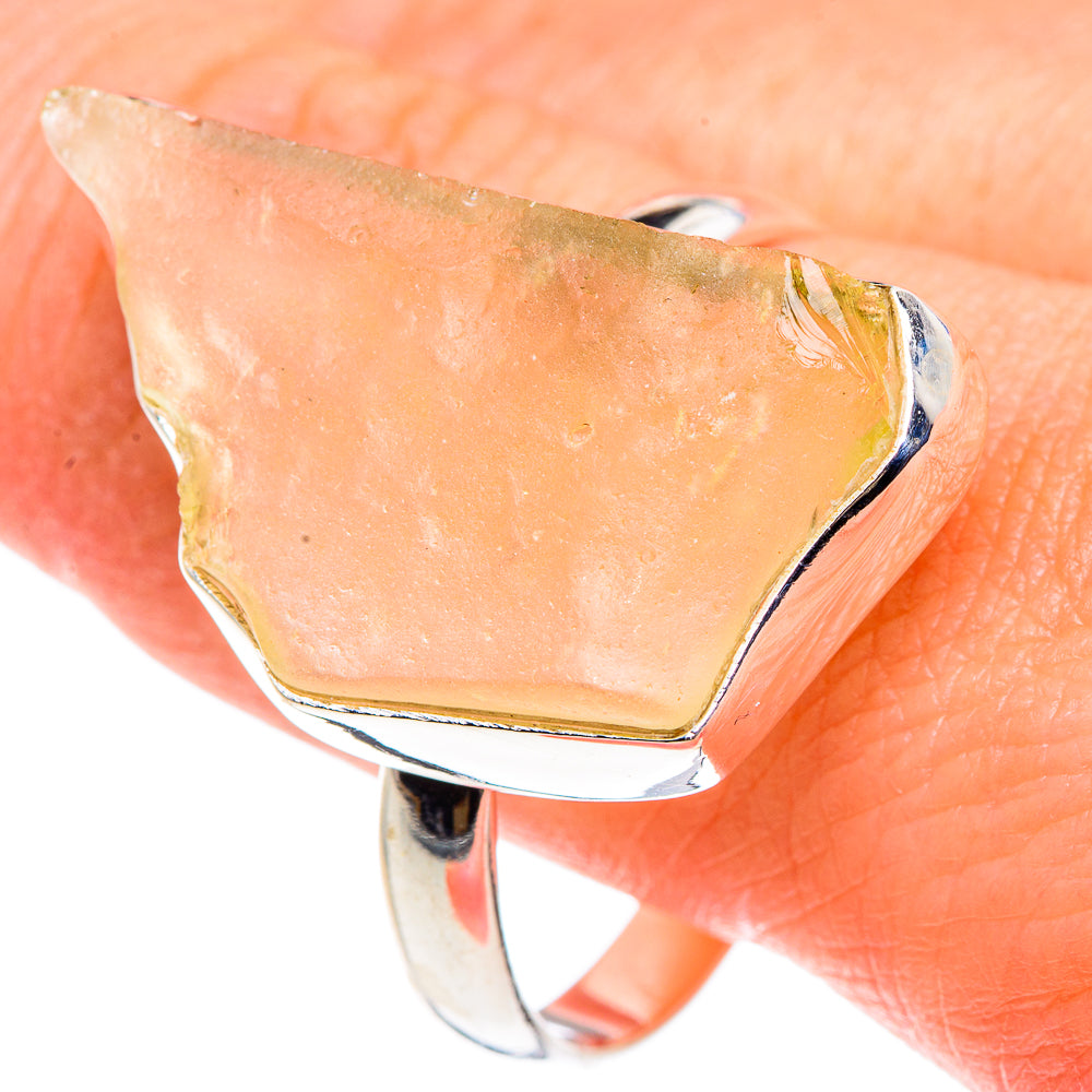 Libyan Desert Glass Rings handcrafted by Ana Silver Co - RING90564