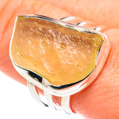 Libyan Desert Glass Rings handcrafted by Ana Silver Co - RING90565