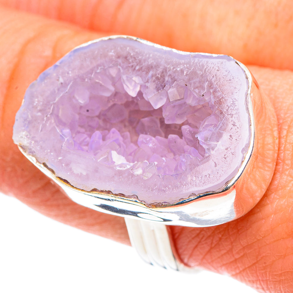 White Geode Slice Rings handcrafted by Ana Silver Co - RING90575