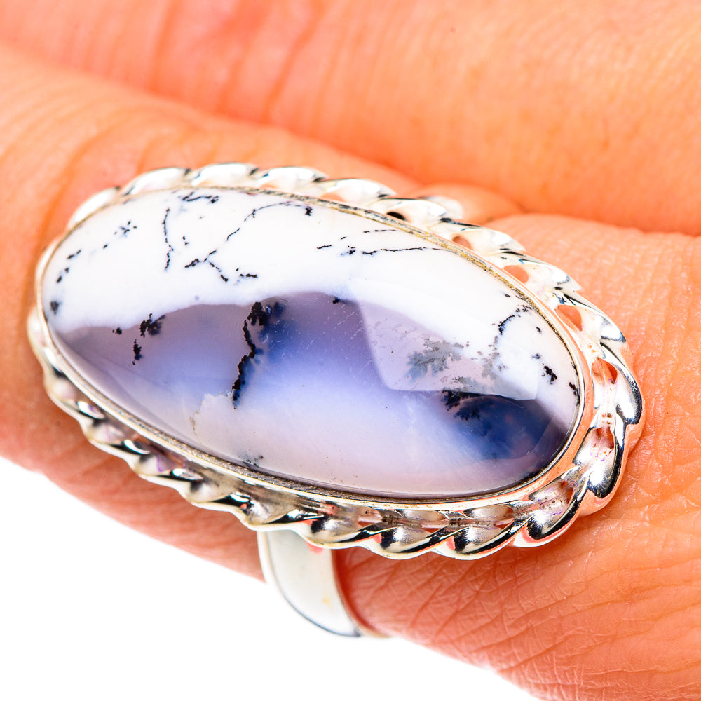Dendritic Opal Rings handcrafted by Ana Silver Co - RING90576