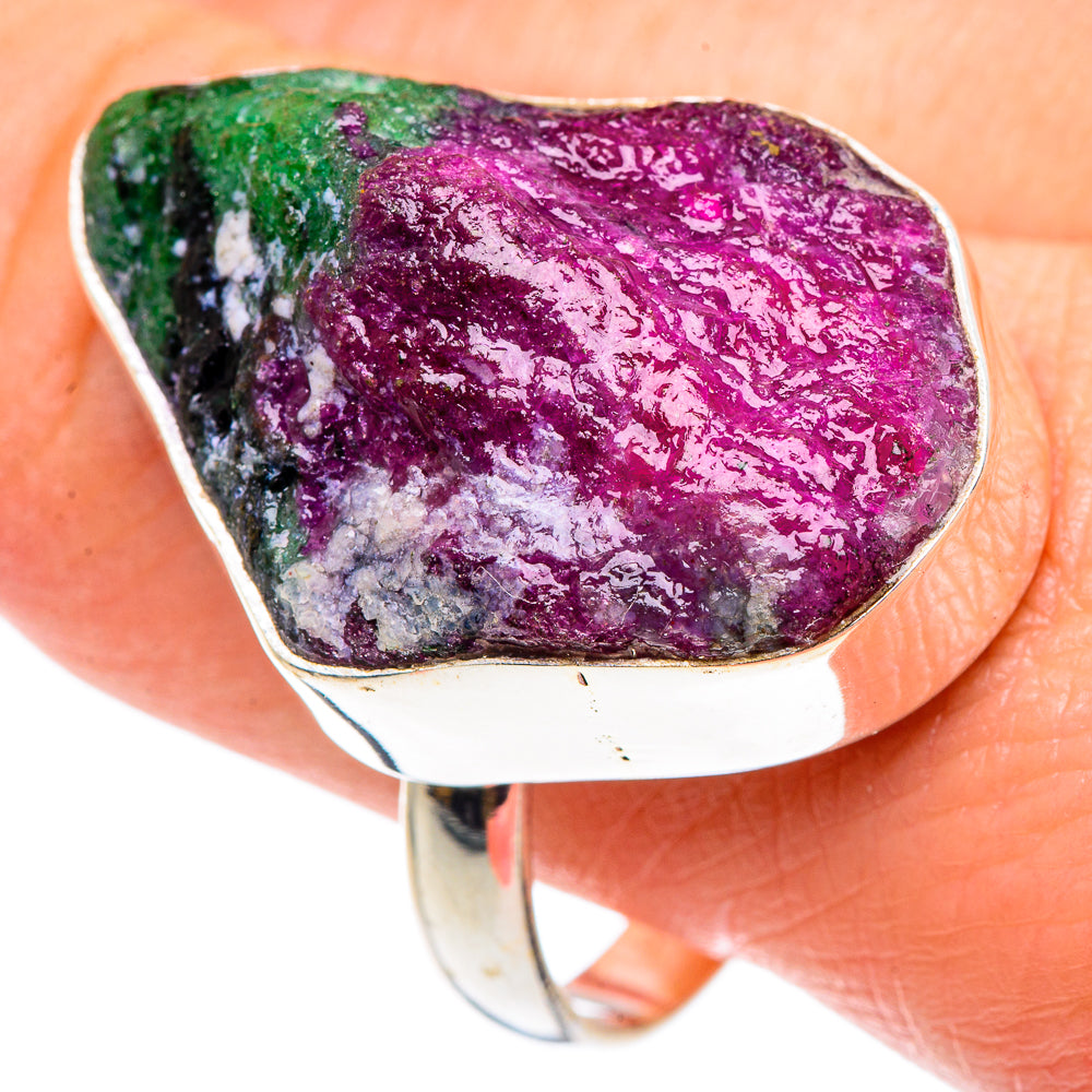 Ruby Zoisite Rings handcrafted by Ana Silver Co - RING90584