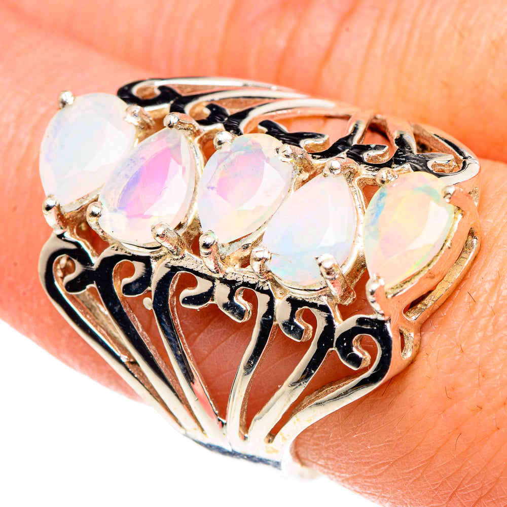 Ethiopian Opal Rings handcrafted by Ana Silver Co - RING90586