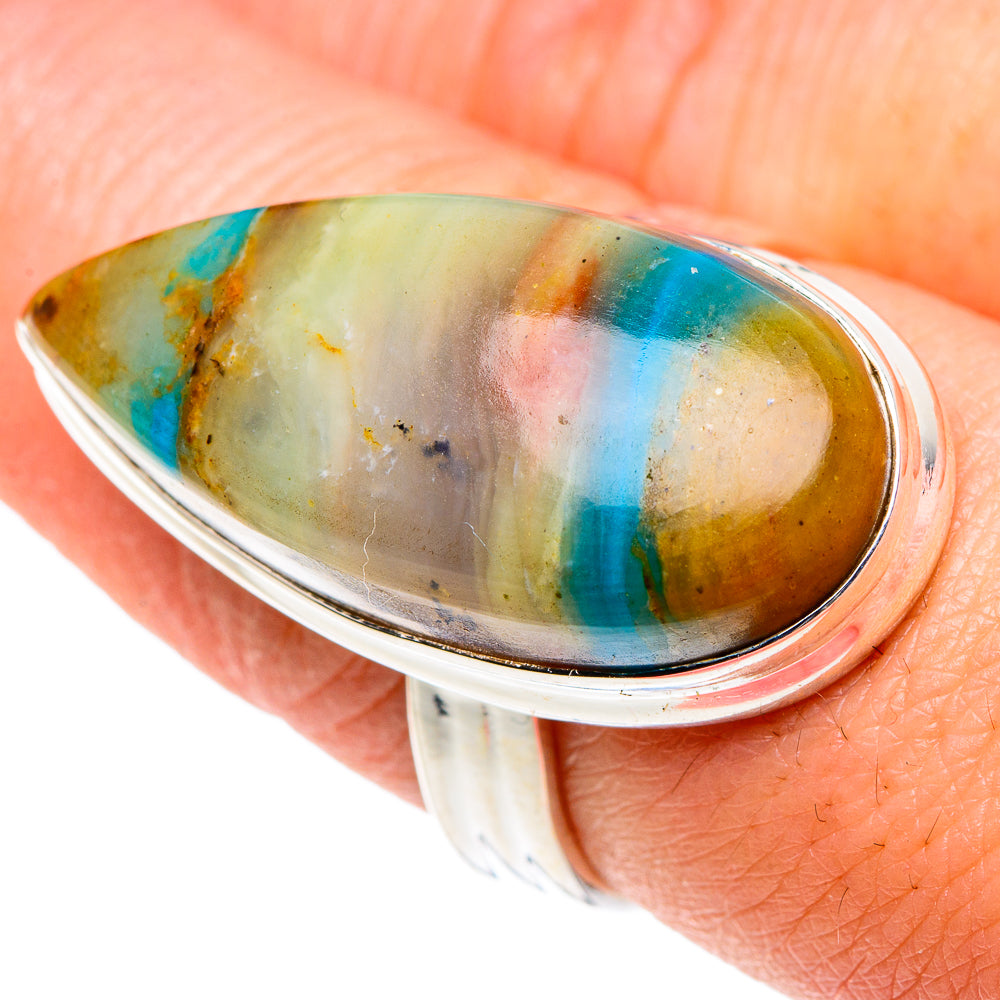 Peruvian Opal Rings handcrafted by Ana Silver Co - RING90591