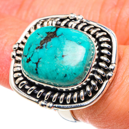 Tibetan Turquosie Rings handcrafted by Ana Silver Co - RING90597