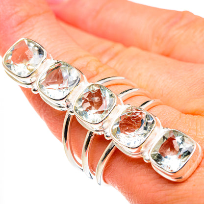 Greem Amethyst Rings handcrafted by Ana Silver Co - RING90598