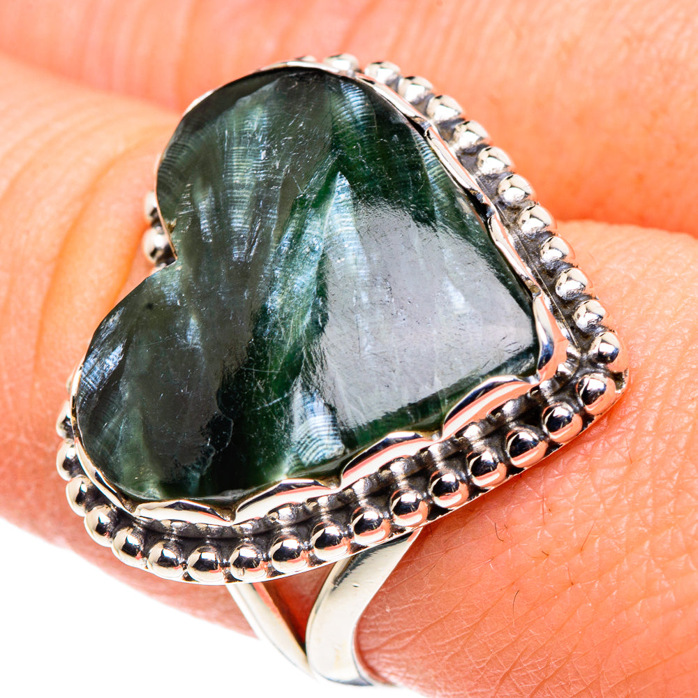 Seraphinite Rings handcrafted by Ana Silver Co - RING90600