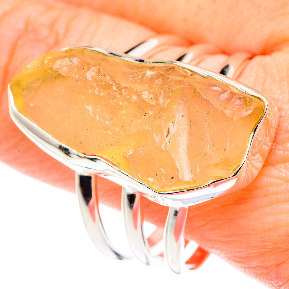Libyan Desert Glass Rings handcrafted by Ana Silver Co - RING90609