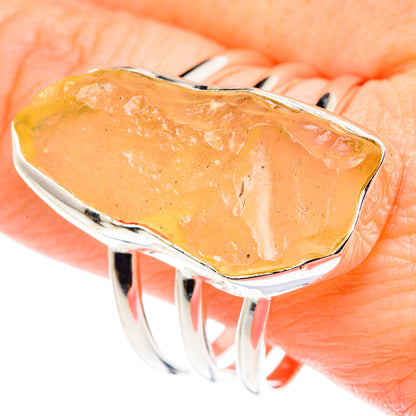 Libyan Desert Glass Rings handcrafted by Ana Silver Co - RING90609