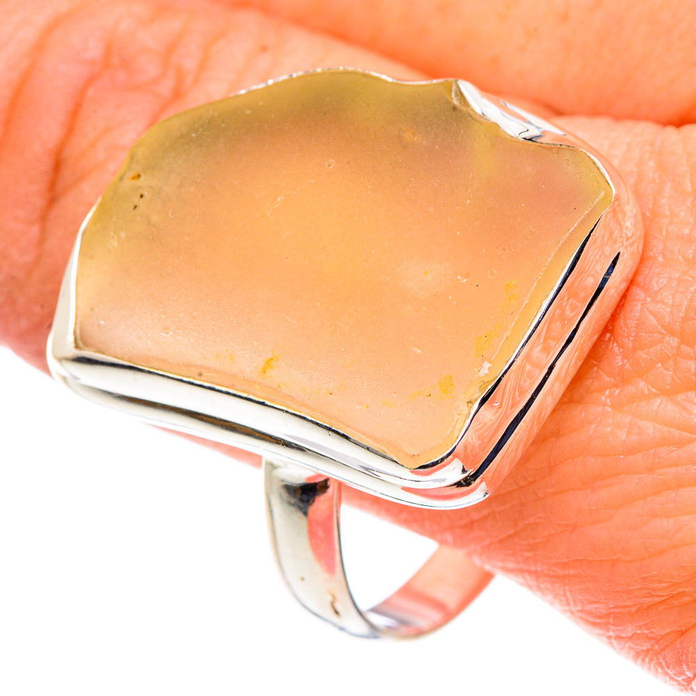 Libyan Desert Glass Rings handcrafted by Ana Silver Co - RING90610