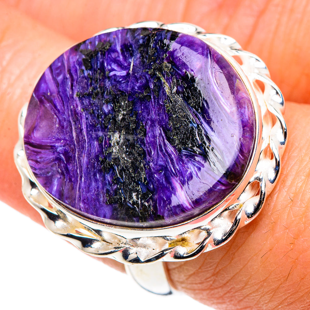 Charoite Rings handcrafted by Ana Silver Co - RING90614