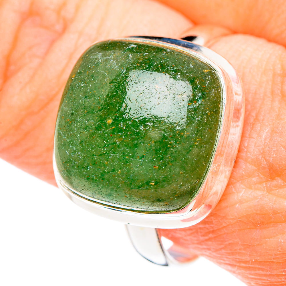 Green Aventurine Rings handcrafted by Ana Silver Co - RING90628