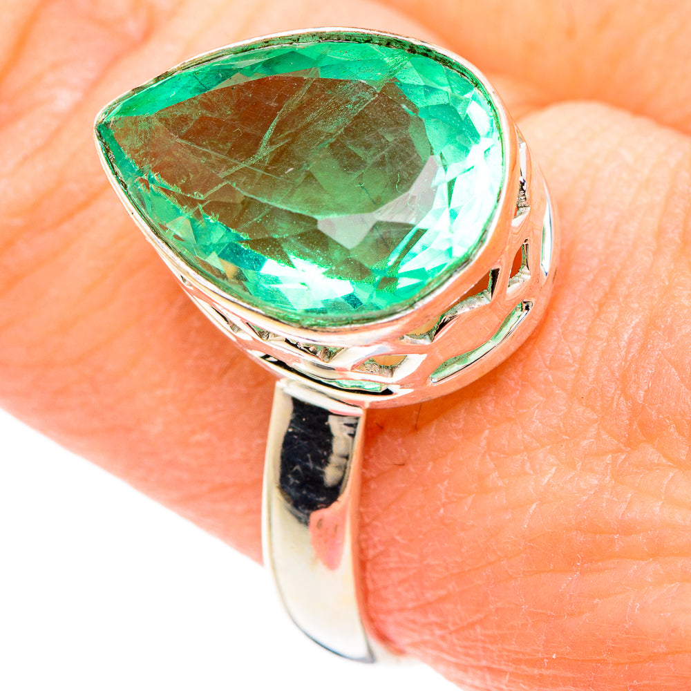 Green Fluorite Rings handcrafted by Ana Silver Co - RING90631
