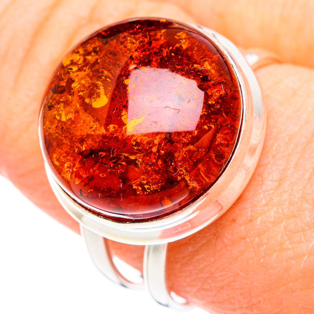Baltic Amber Rings handcrafted by Ana Silver Co - RING90634