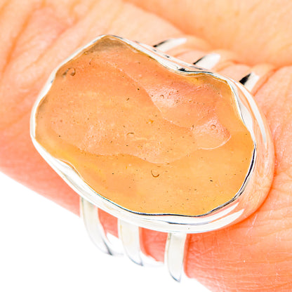 Libyan Desert Glass Rings handcrafted by Ana Silver Co - RING90637