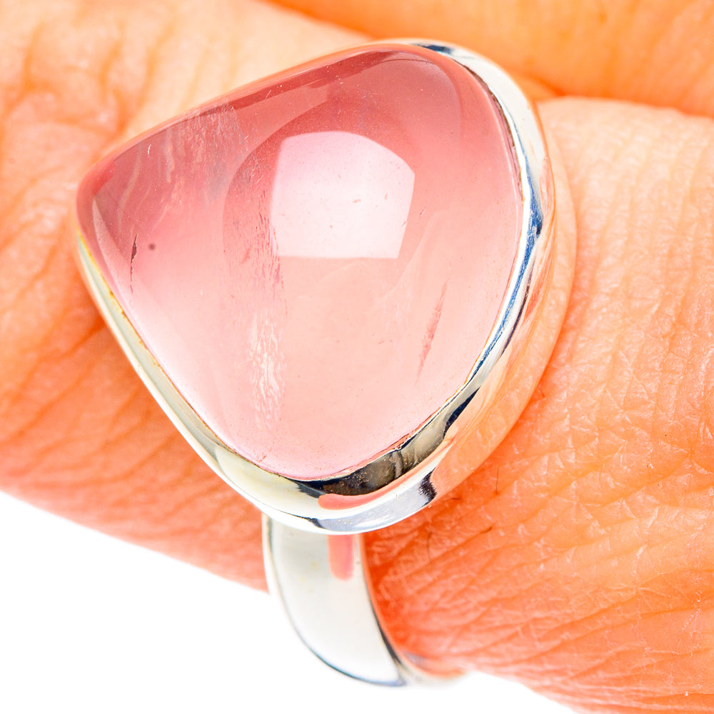 Rose Quartz Rings handcrafted by Ana Silver Co - RING90642