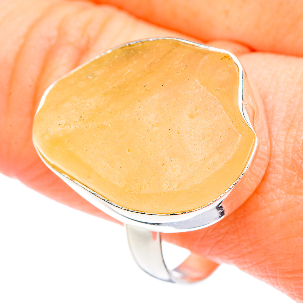 Libyan Desert Glass Rings handcrafted by Ana Silver Co - RING90671
