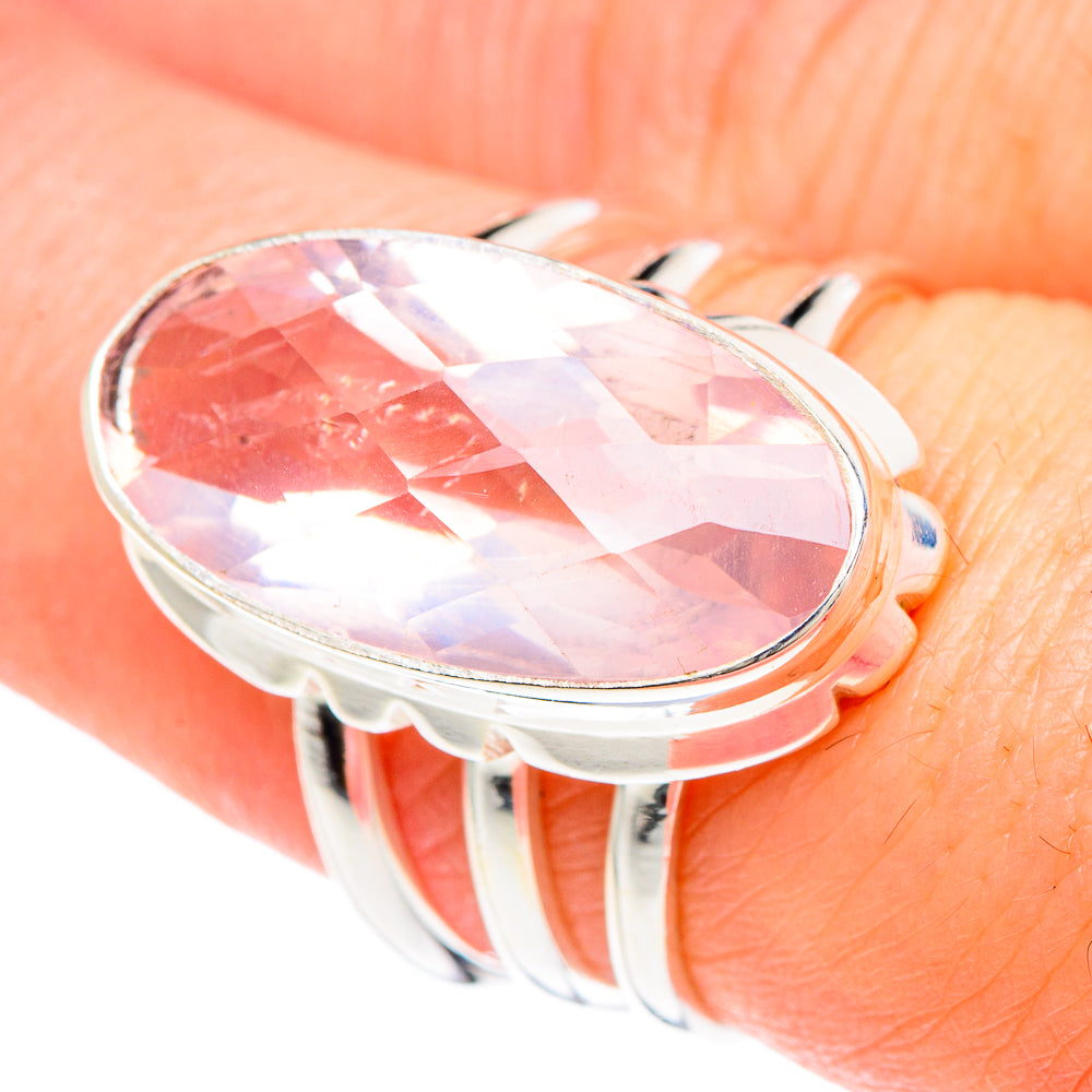 Rose Quartz Rings handcrafted by Ana Silver Co - RING90674