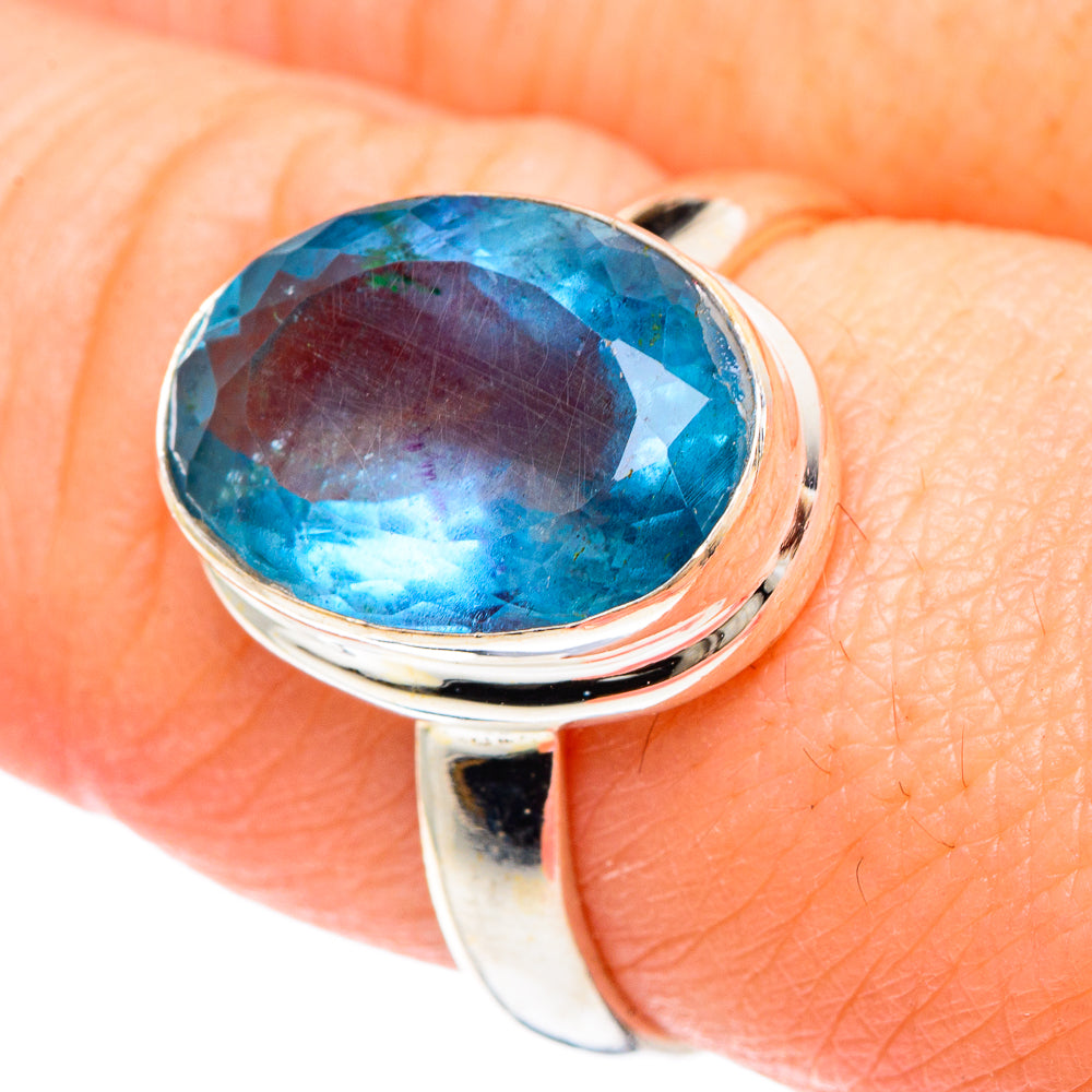 Blue Fluorite Rings handcrafted by Ana Silver Co - RING90691