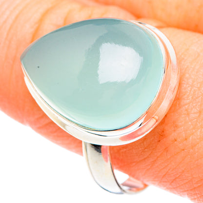 Aqua Chalcedony Rings handcrafted by Ana Silver Co - RING90692